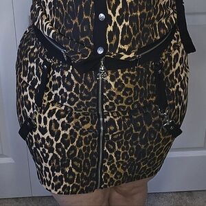 Killstar Leopard Print Women's Bodycon Mini Skirt XL